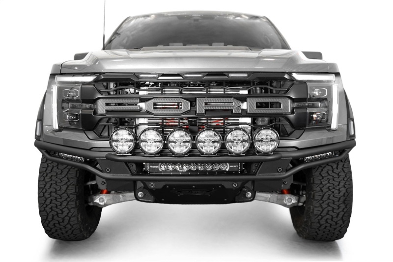 Ford F-150 Raptor Light Hoop - Front - Addictive Desert Designs - Race Series - Hammer Black - `21-`24